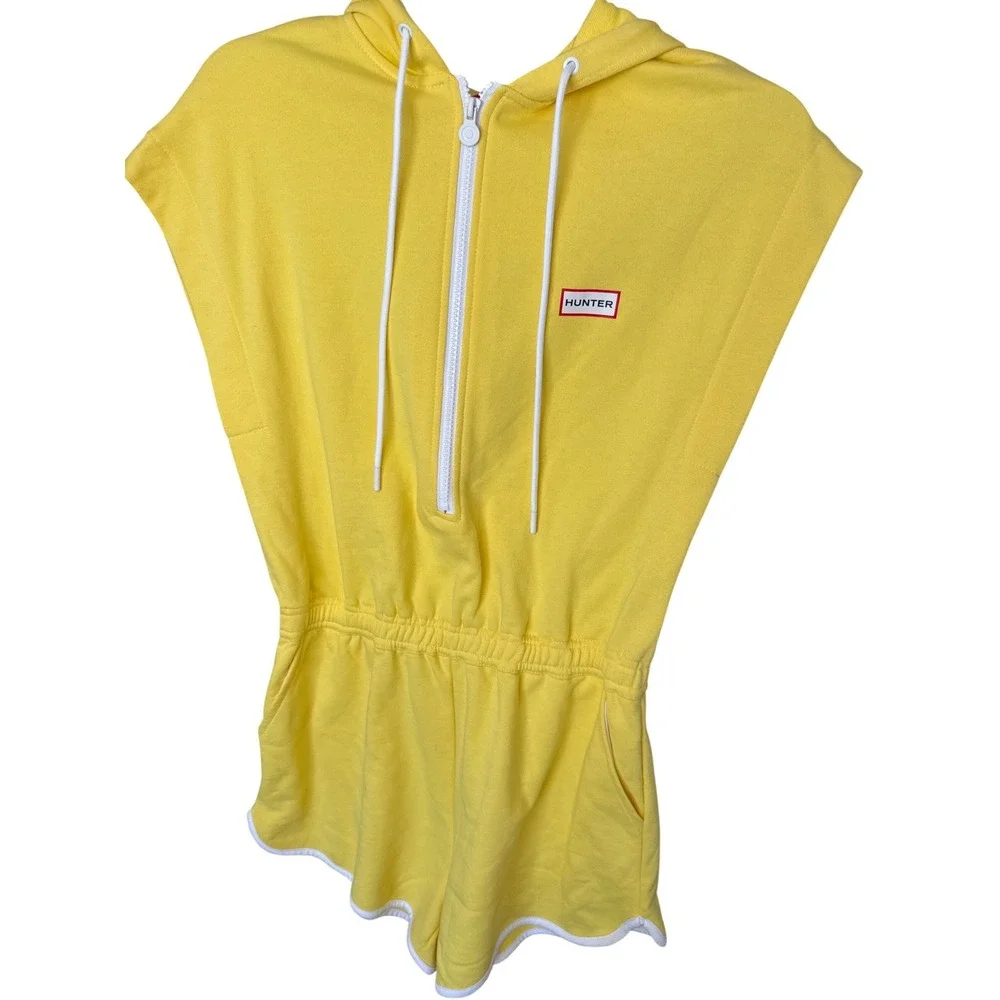 HUNTER LIMITED EDITION LADIES YELLOW HOODIE ROMPER, SIZE‎ XS New With Tags